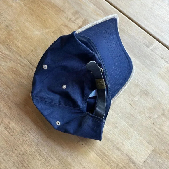 Vintage Montana Hat Cap Strap Back Blue Suede Brim Embroidered Bear Paw Prints - Picture 4 of 6